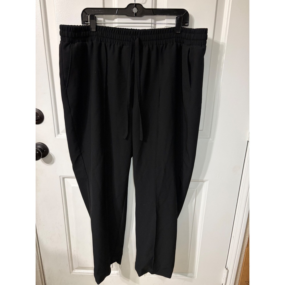 Lane Bryant | Plus Size Tapered Pleated Trousers | 20 || Black|